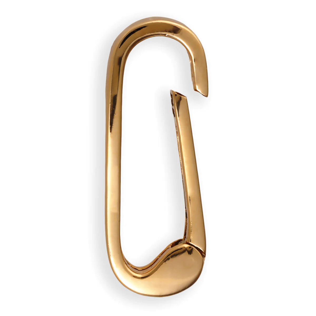 14kt Yellow Gold Paper Clip Push Lock