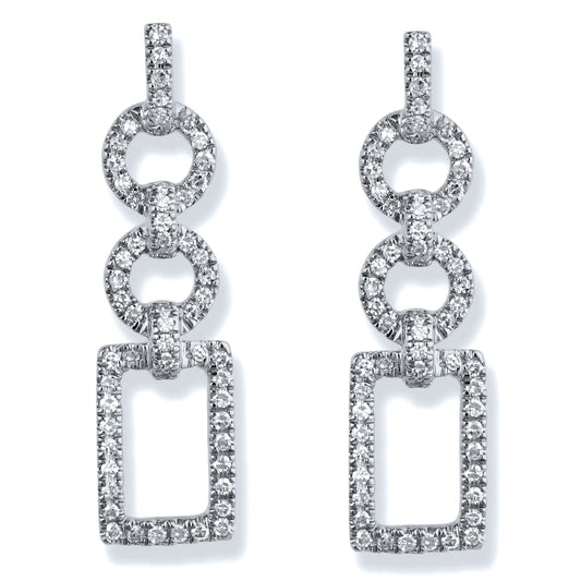 14kt White Gold Diamond Earrings