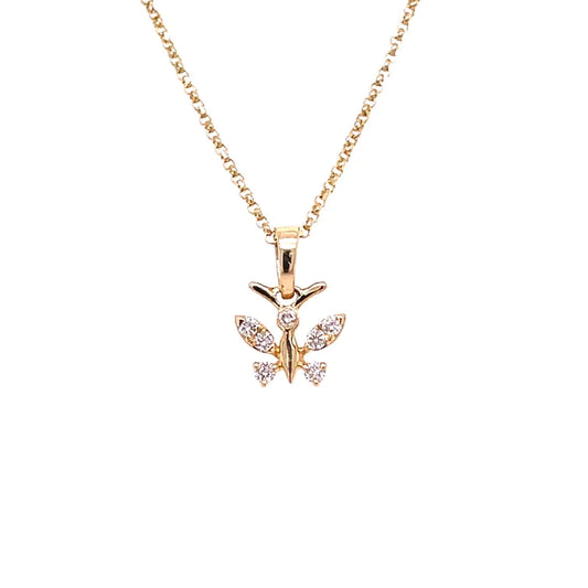 14kt Gold Butterfly Pendent