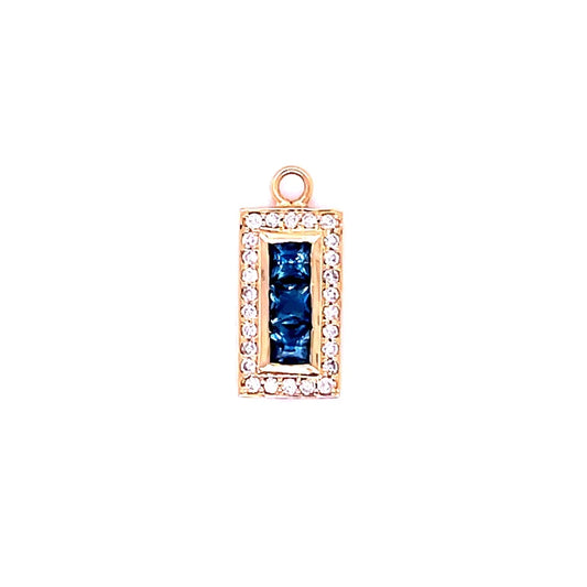 14kt Gold Princess Cut Pendant