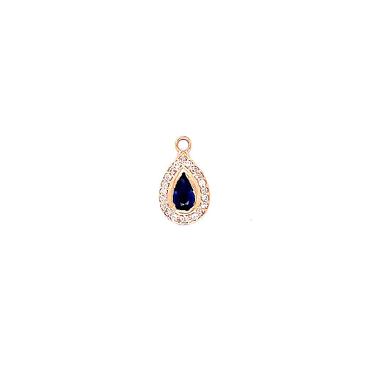 14kt Gold Pear Shape Pendant Flat Ring