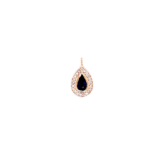 14kt Gold Pear Shape Pendant Straight Ring