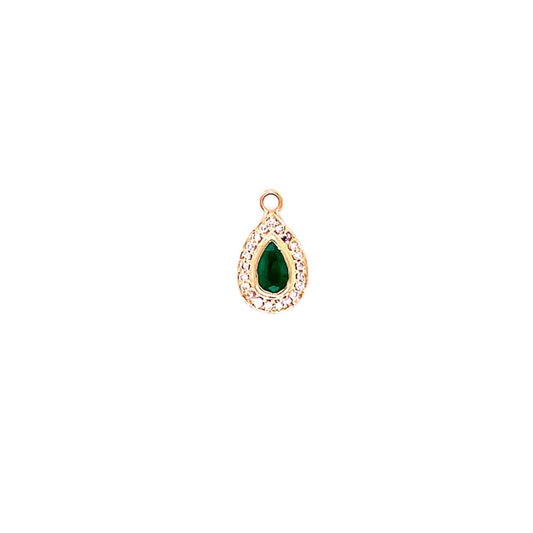 14kt Gold Pear Shape Pendant Flat Ring