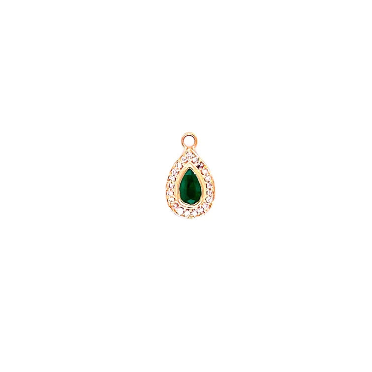 14kt Gold Pear Shape Pendant Flat Ring