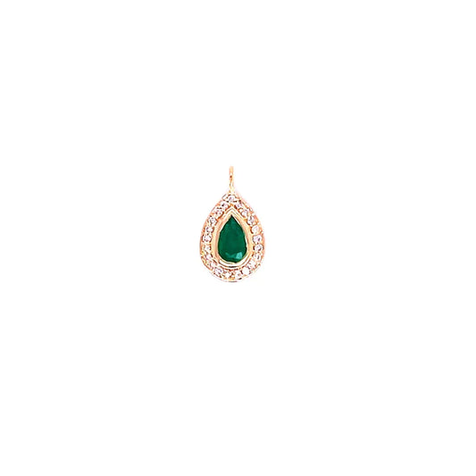 14kt Gold Pear Shape Pendant Straight Ring