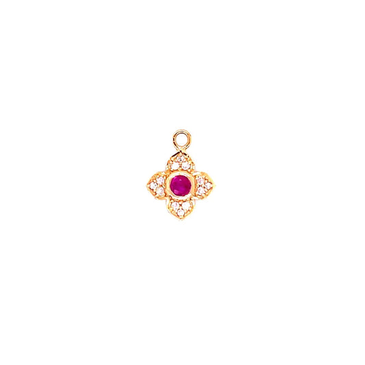 14kt Gold Clover Pendent