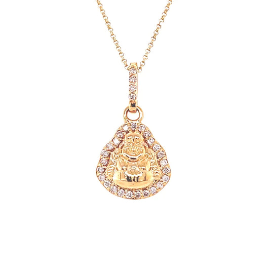 14kt Gold Buddha Pendant