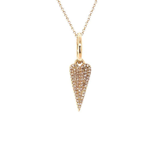 14kt Gold Pointed Heart Shape Pendant