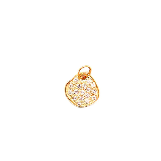 14kt Gold Irregular Shape Pandent 14kt. Yellow Gold