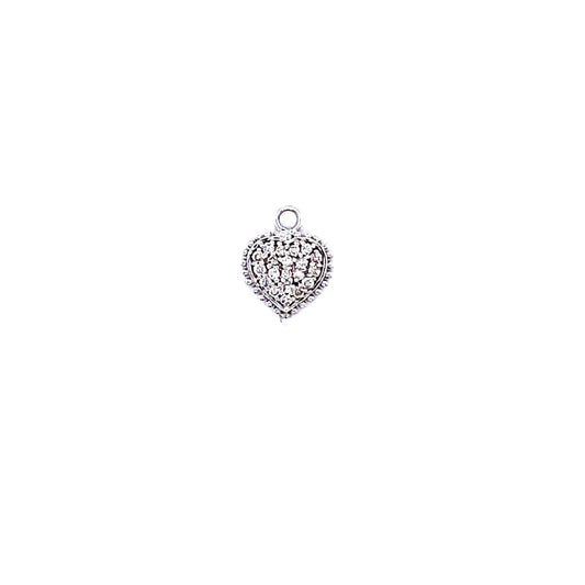 14kt White Gold Heart Pendent