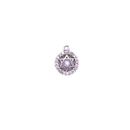 14kt. White Gold David Star Pendant