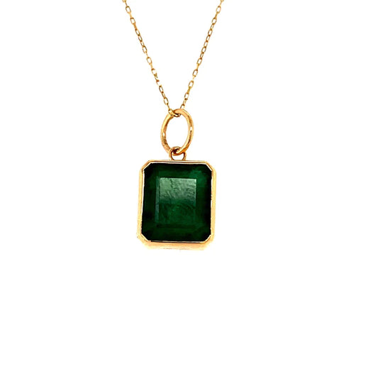 14kt Gold Emerald Pendent