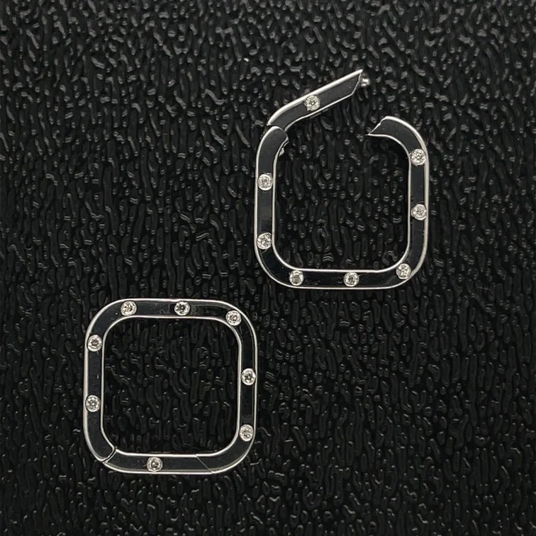 14kt Yellow Gold Square Shape Lock With Diamonds