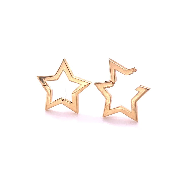 14kt Gold Star Shape Lock