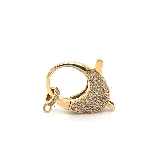 14kt Yellow Gold Lobster Lock With Diamonds