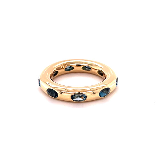 14kt Yellow Gold Longdon Blue Topaz Ring