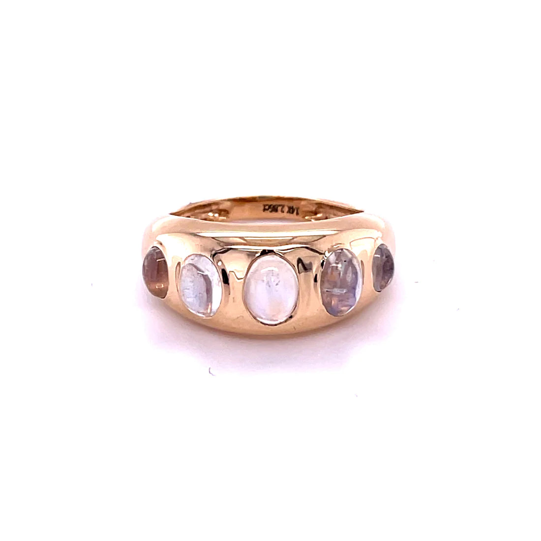 14kt Yellow Gold Rainbow Moonstone Ring