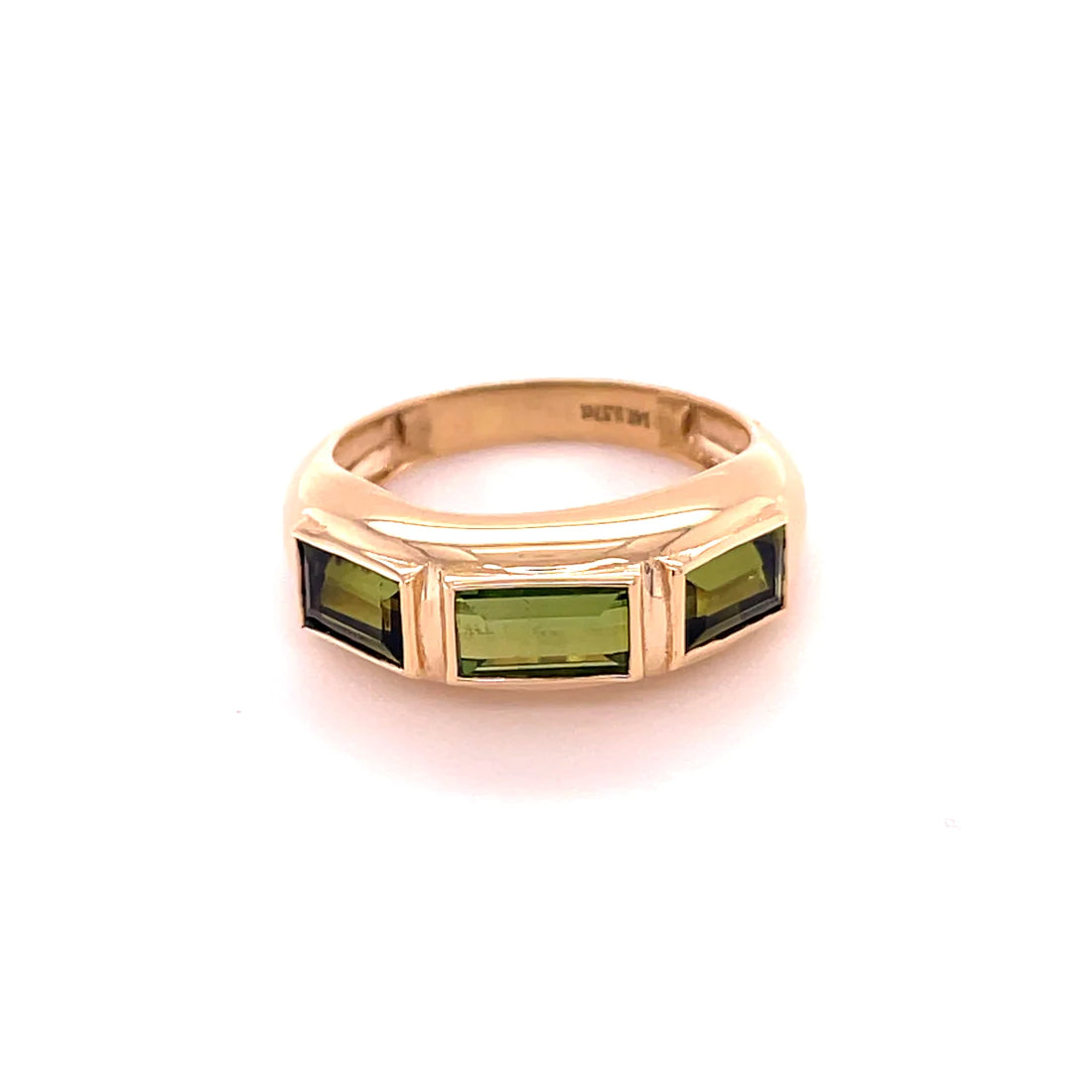 14kt Yellow Gold Green Tourmaline Ring