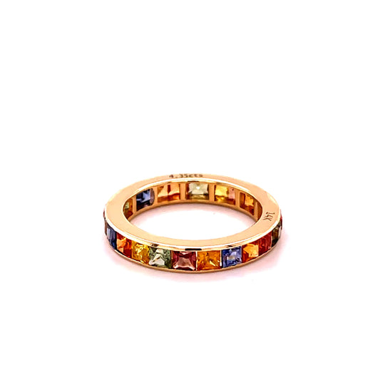 14kt Yellow Gold Multi Sapphire Ring