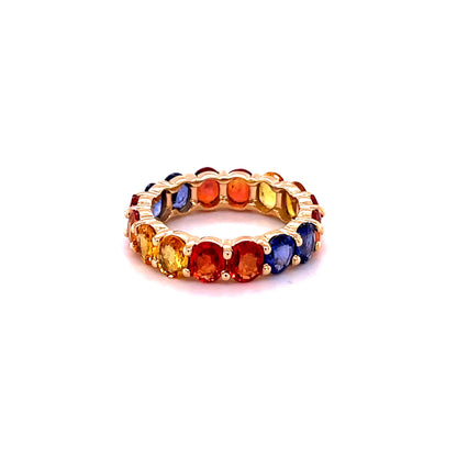 14kt Yellow Gold Multi Sapphire Ring