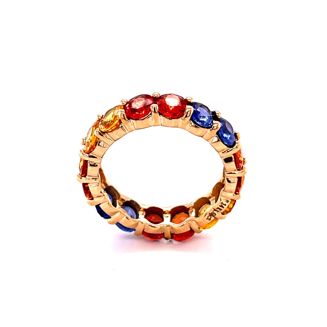 14kt Yellow Gold Multi Sapphire Ring