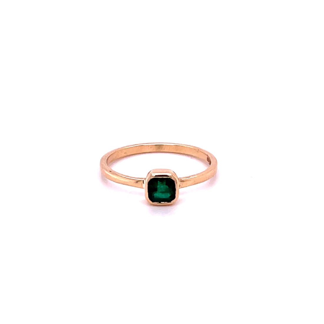 14kt Yellow Gold Emerald Ring (Square Shape)