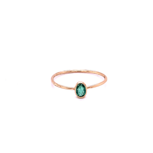 14kt Yellow Gold Emerald Ring