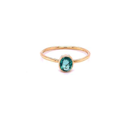 14kt Yellow Gold Emerald Ring