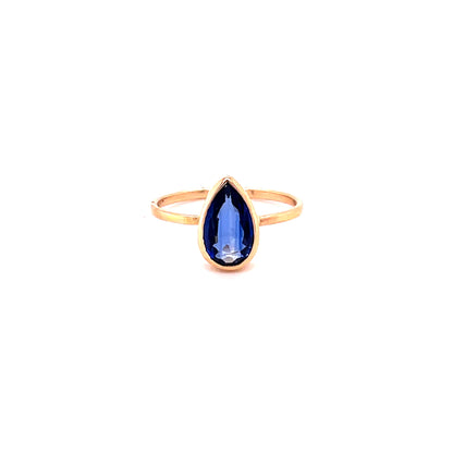 14kt Yellow Gold Kyanite Ring(Pear)