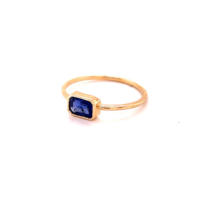 14kt Yellow Gold Blue Sapphire Ring