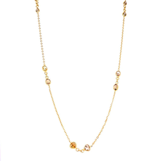 18kt Gold Bezeled Diamond Necklace