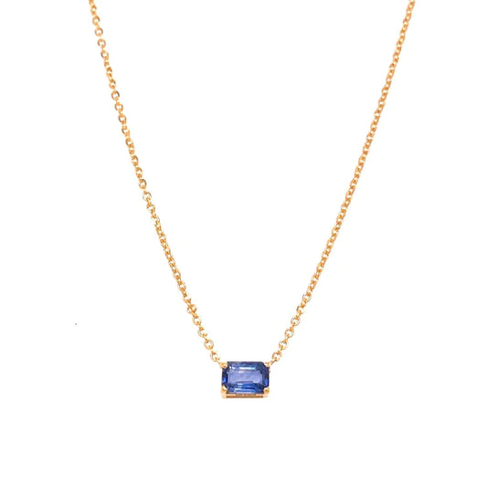 14kt Gold Blue Sapphire Pandent