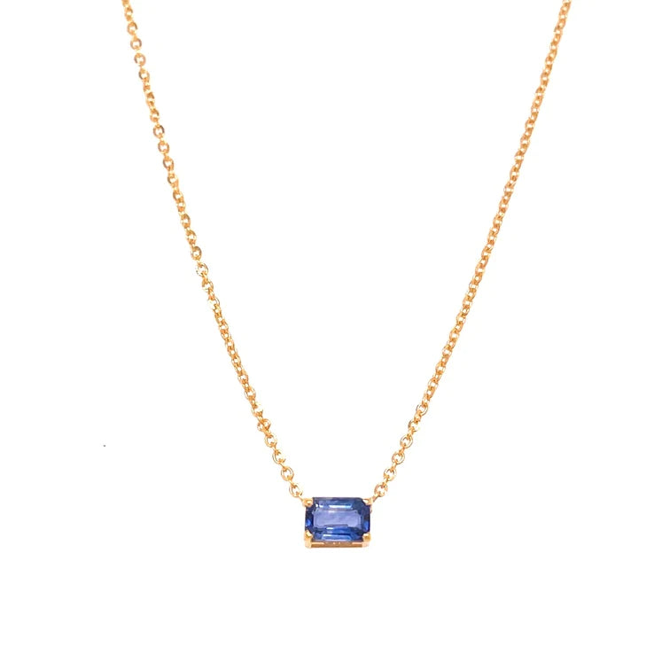14kt Gold Blue Sapphire Pandent