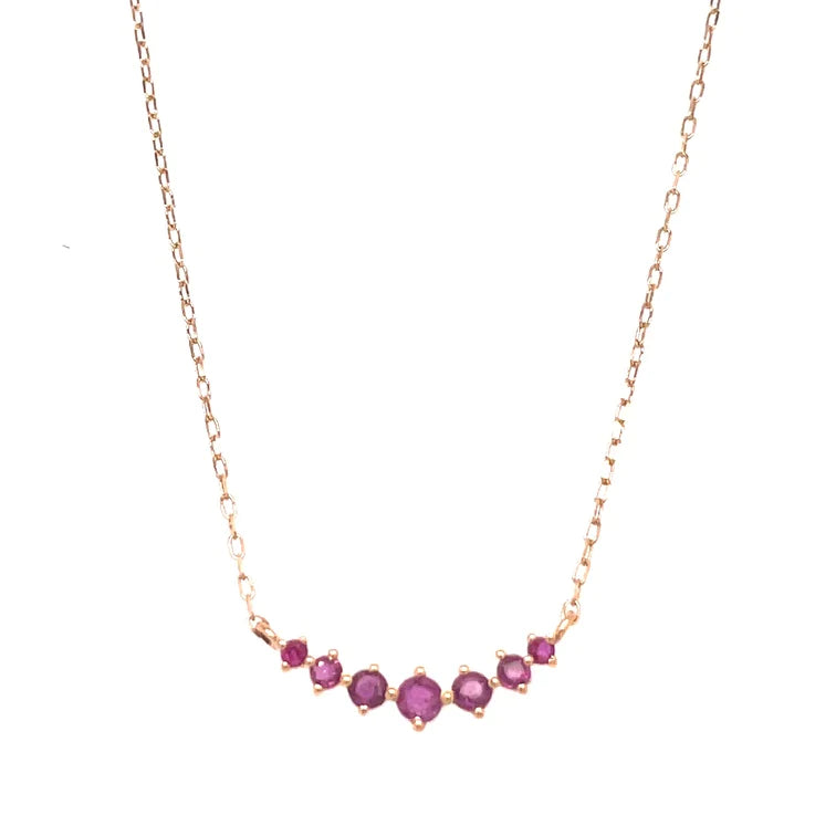 14kt Gold Ruby Necklace