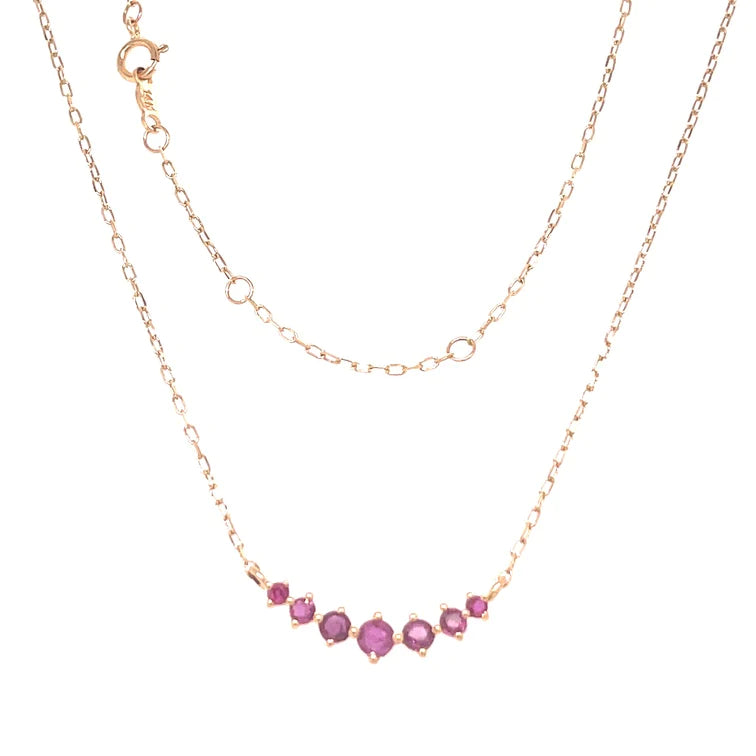 14kt Gold Ruby Necklace
