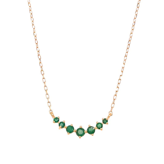 14kt Gold Emerald Necklace