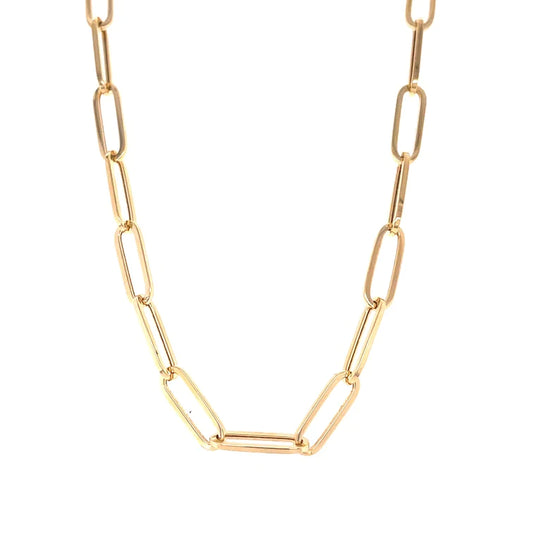 14kt Yellow Gold Paperclip Necklace