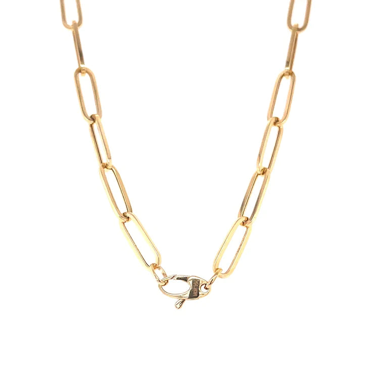 14kt Yellow Gold Paperclip Necklace