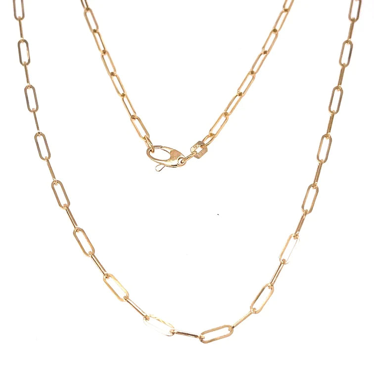 14kt Yellow Gold Paperclip Necklace