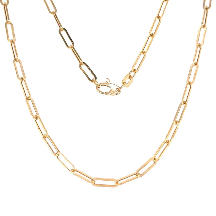 14kt Yellow Gold Paperclip Necklace
