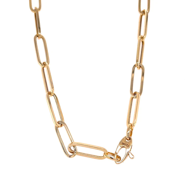 14kt Yellow Gold Paperclip Necklace