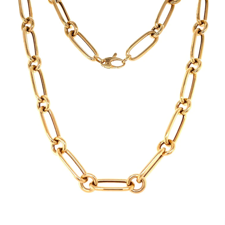 14kt Yellow Gold Paperclip Necklace