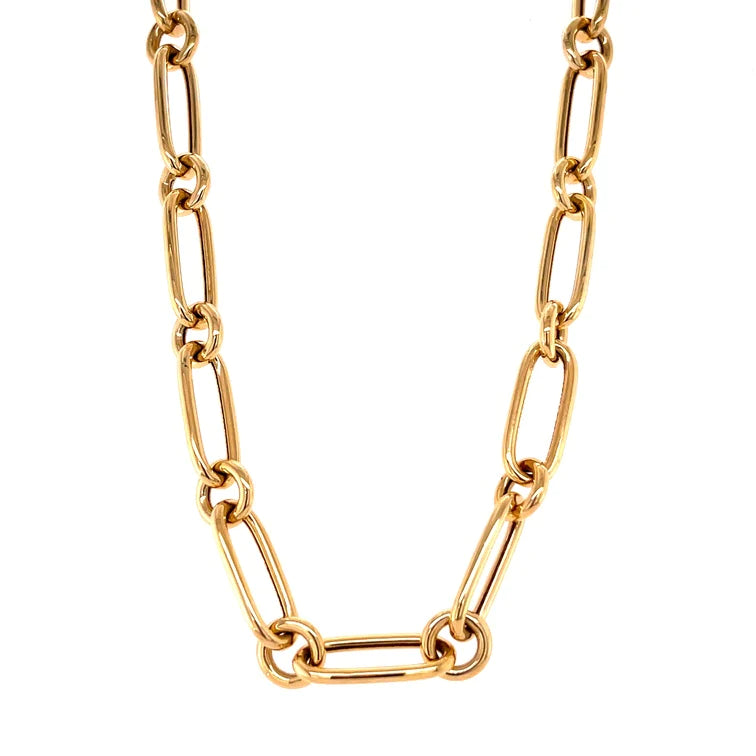 14kt Yellow Gold Paperclip Necklace