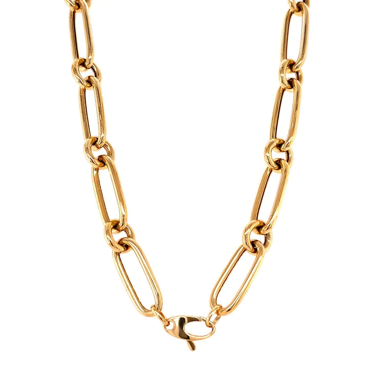 14kt Yellow Gold Paperclip Necklace