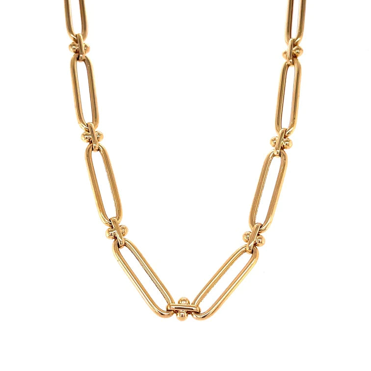 14kt Yellow Gold Paperclip Necklace
