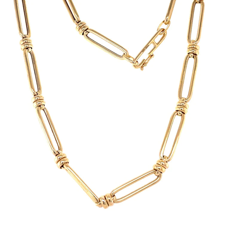 14kt Yellow Gold Paperclip Necklace