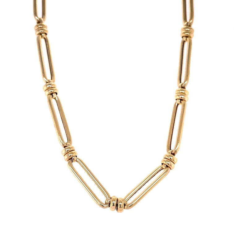 14kt Yellow Gold Paperclip Necklace
