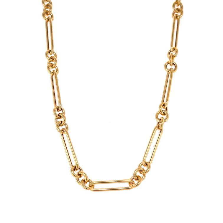 14kt Yellow Gold Paperclip Necklace