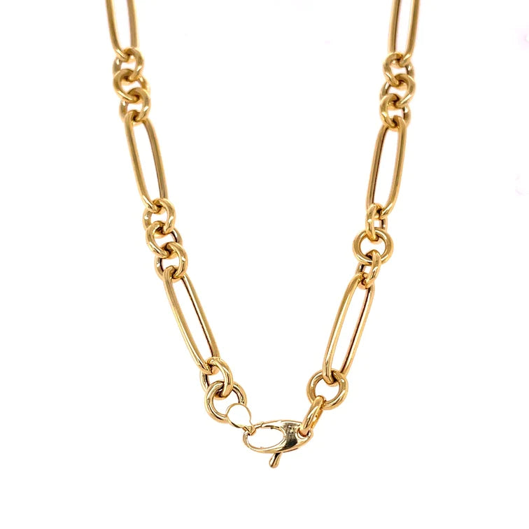 14kt Yellow Gold Paperclip Necklace