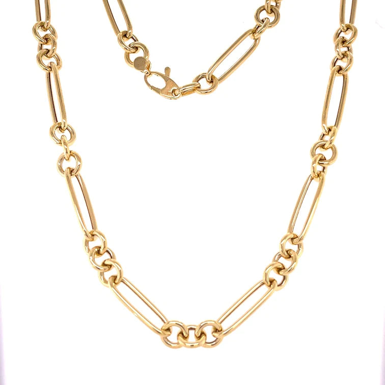 14kt Yellow Gold Paperclip Necklace